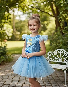 Conjunto Body Paete Cinderela com Saia de Tule