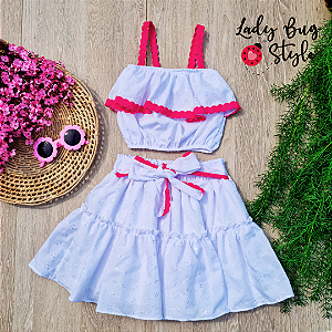 Conjunto Saia e Cropped Laise