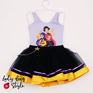 Conjunto Body Guerreiras com Saia de Tule