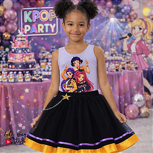 Conjunto Body Guerreiras com Saia de Tule
