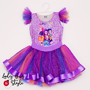 Conjunto Body Paete Huntrix com Saia de Tule