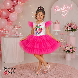 Vestido Paete Dos Rosa