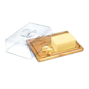 Porta Frios / Manteiga Bambu com Tampa