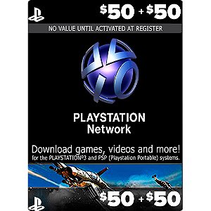 R$100 PlayStation Store - Cartão Presente Digital [Exclusivo Brasil]
