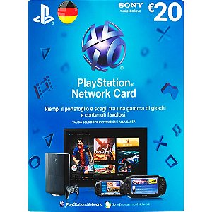 CARTÃO PSN €20- PLAYSTATION NETWORK CARD - GERMAN