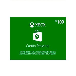 MICROSOFT GIFT CARD XBOX R$100 REAIS