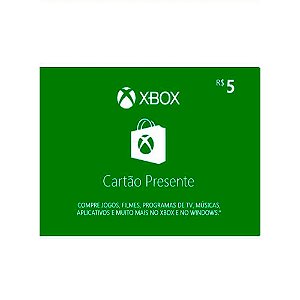 MICROSOFT GIFT CARD XBOX R$ 5 REAIS