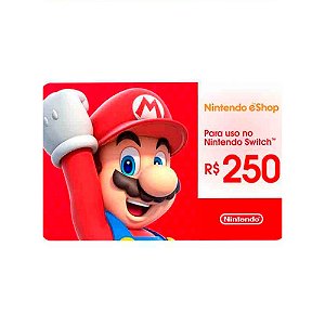 Cartão Nintendo R$250 Reais