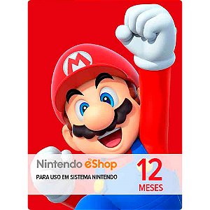 Cartão Nintendo Switch Online 12 Meses - Conta Brasil
