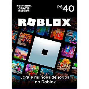 Cartão Roblox R$ 40 Reais
