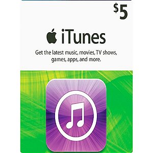 ITUNES GIFT CARD $5 DÓLARES