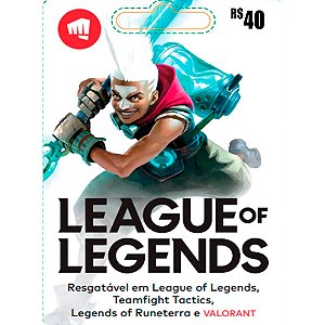 Cartão Presente League Of Legends 50 Reais  Card Store - Card Store -  Cartão Presente, Voucher, Vale Presente, Gift Card PSN, Xbox, Netflix,  Google, Uber, iFood, Steam e muito mais!