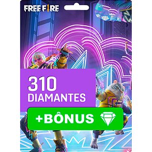 Free Fire - 310 Diamantes + 10% de Bônus