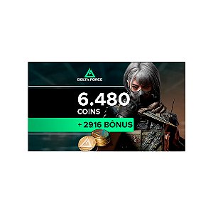 Garena Delta Force - 6.480 Delta Coins + Bônus de 2.916