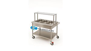 Carro Buffet Self Service aquecido para 3 gn's 1/1 ou 6 gn's 1/2