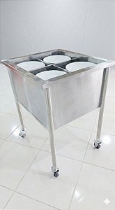 Carrinho Transporte de Pratos em Aço Inox