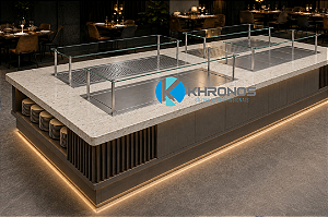 Buffet Self-Service Premium – Pista Quente e Refrigerada