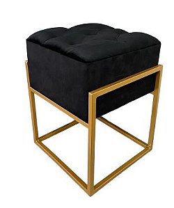 Puff Quadrado Luxo Simples