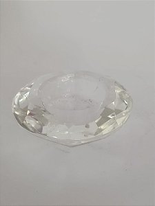 Porta vela réchaud redondo vidro cristal