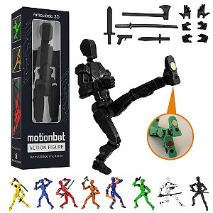 Boneco 3d Motionbot Articulado Action Figure Lucky Dummy 13