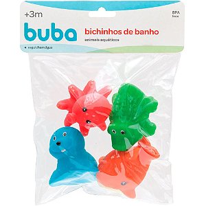 Kit Bichinhos para Banho Bichos Aquáticos Buba Colorido