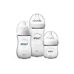 Kit 3 Mamadeiras Philips Avent Pétala 125ml, 260ml e 330ml