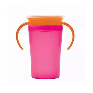 Copo 360º de Treinamento com Alça Buba 260ml Rosa