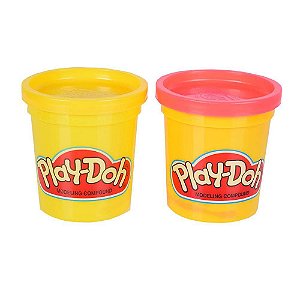 Massinha Play-Doh Hasbro 2 Potes Amarelo e Rosa