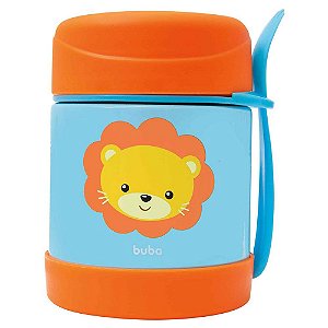 Pote Térmico Animal Fun Buba com Colher Leão 320ml