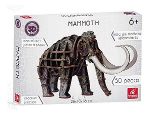 Quebra-Cabeça 3D Mammoth Brincadeira de Criança 50 peças