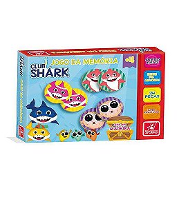 Jogo da Memória Club Shark  Brincadeira de Criança 24 peças