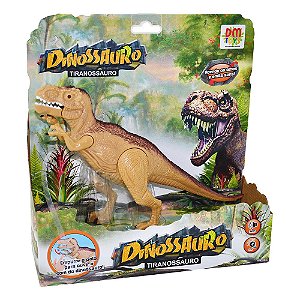 Boneco Dinossauro Com Som e Luz DM Toys Tiranossauro Rex