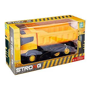 Caminhão Strong  Caçamba Basculante Nig Brinquedos Amarelo