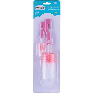 Kit Higienizador de Mamadeiras Pimpolho Rosa