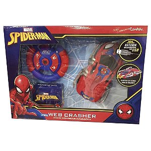 Carro de Controle Remoto Candide Spider Man Web Crasher  07 Funções