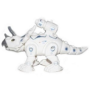 Dinossauro Robô BBR TOYS Triceratops Anda Com Som e Luz Battle Robotics