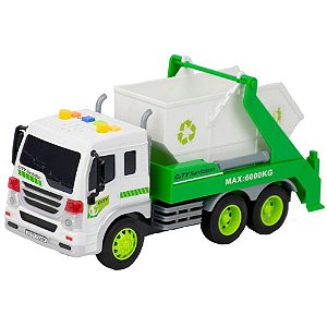 Veículo de Reciclagem Com Caçamba BBR Toys Com Som e Luz