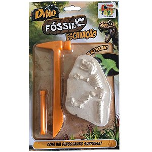 Dino Fóssil Escavação Dinossauro Surpresa Dmtoys  Brilha no Escuro