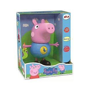 Boneco Peppa Pig Elka George com Atividades