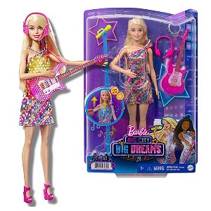 Boneca Barbie Loira Big City Dreams Mattel com Som e Luz
