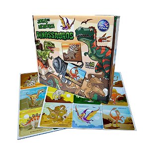 Jogo da Memória Pais e Filhos Dinossauro 40 Peças