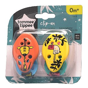 Kit 2 Prendedores de Chupeta Tommee Tippee 0+ Girafa e Tucano