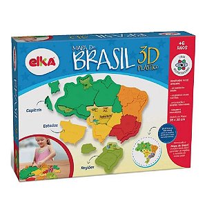 Quebra Cabeça 3D Elka Mapa do Brasil