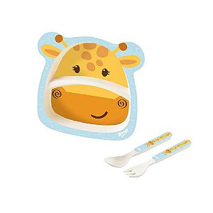 Kit Refeição Com 3 Peças Zoop Baby Girafa 6+