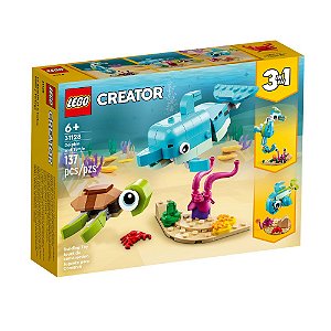 Lego Creator 137 Peças 3 em 1 Golfinho e Tartaruga 31128