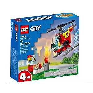 Lego City 53 Peças Helicóptero dos Bombeiros 60318