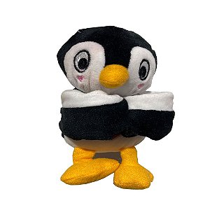 Pulseira Pelúcia Bate e Fecha Abraço Apertado Toyng  Playfull Pets Pinguim