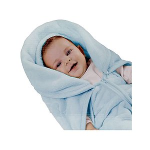 Cobertor Baby Sac Jolitex Com Relevo Azul 80cm x 90cm