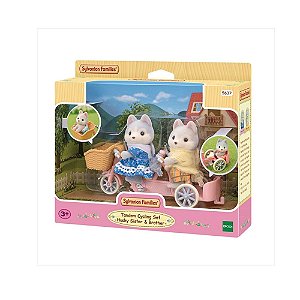 Sylvanian Families Epoch Bicicleta Dupla Irmão e irmã Huskys 5637