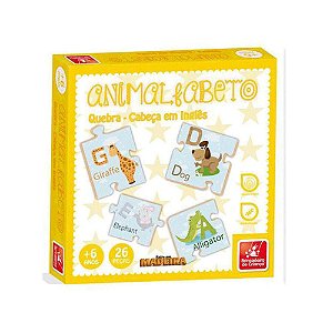 Quebra-Cabeça  Brincadeira de Criança  Animalfabeto em Inglês
